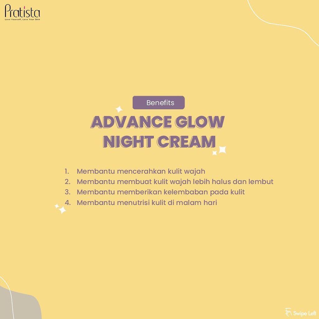 Pratista Advance Glow Night Cream Malam Mencerahkan Wajah