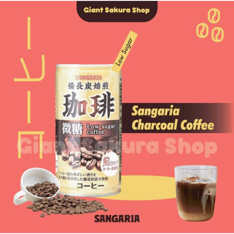 

Sangaria Charcoal Low Sugar Coffee Drink / kopi Jepang / kopi impor