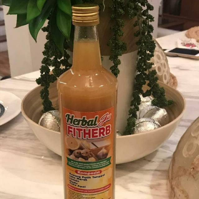 

Jus HERFIT (Jus bawang putih tunggal, jahe merah, lemon, madu dan cuka apel)