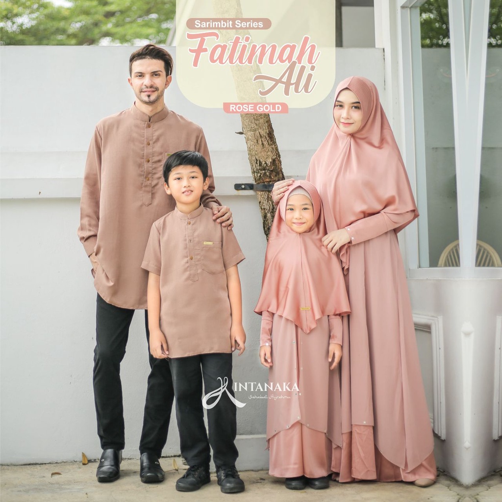TERMURAH SARIMBIT KELUARGA FATIMAH ALI SERIES ROSE GOLD BY INTANAKA /GAMIS SET IBU ANAK BAJU KOKO AY