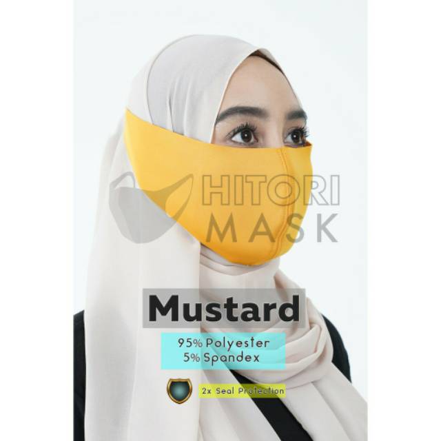 HITORI MASK HIJAB FRIENDLY 100% ORIGINAL masker anti debu anti virus kain scuba