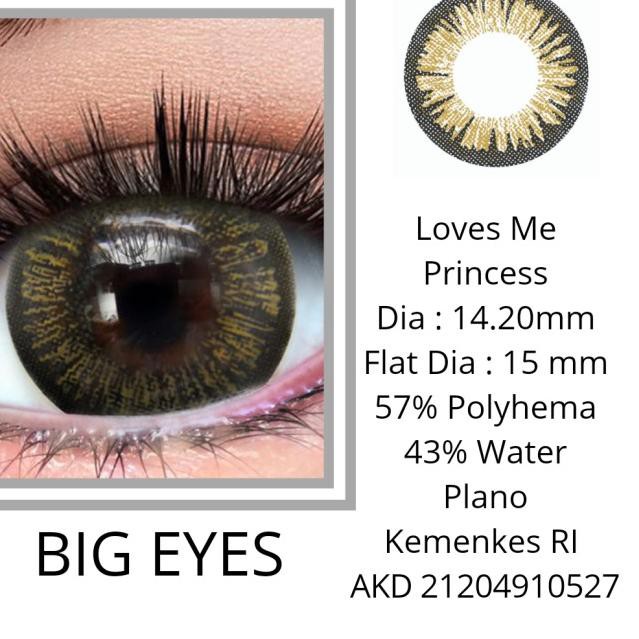 ✼ SOFTLENS SOFTLEN SOFLEN LOVES ME PRINCESS 15MM BIG EYES KEMENKES BROWN ✶