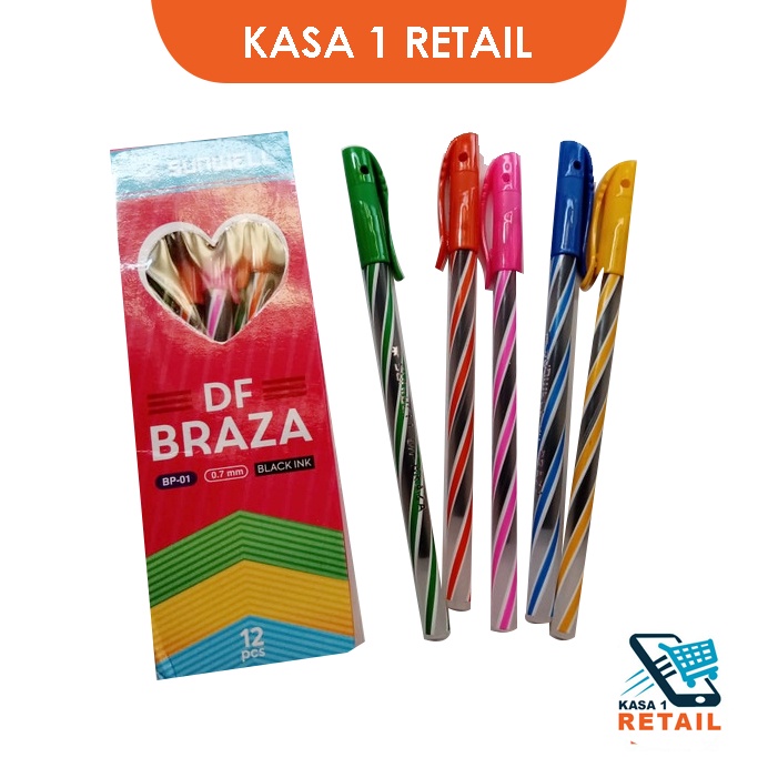 

5 PCS Pulpen Ulir / Bolpoin Tinta Hitam