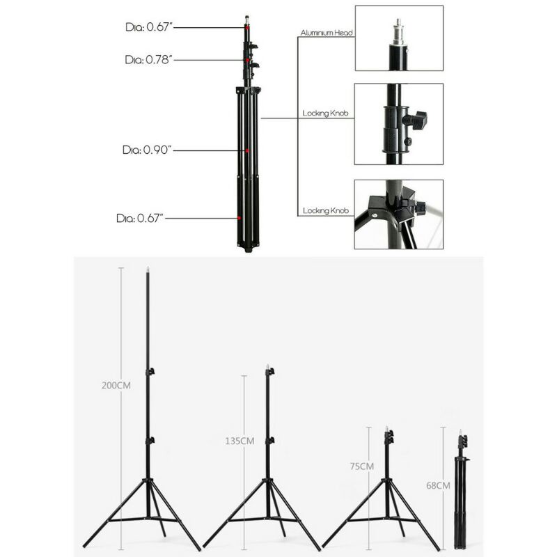 Payung Soft Umbrella Fotografi Studio 84Cm + Bohlam 45W TaffStudio P90L