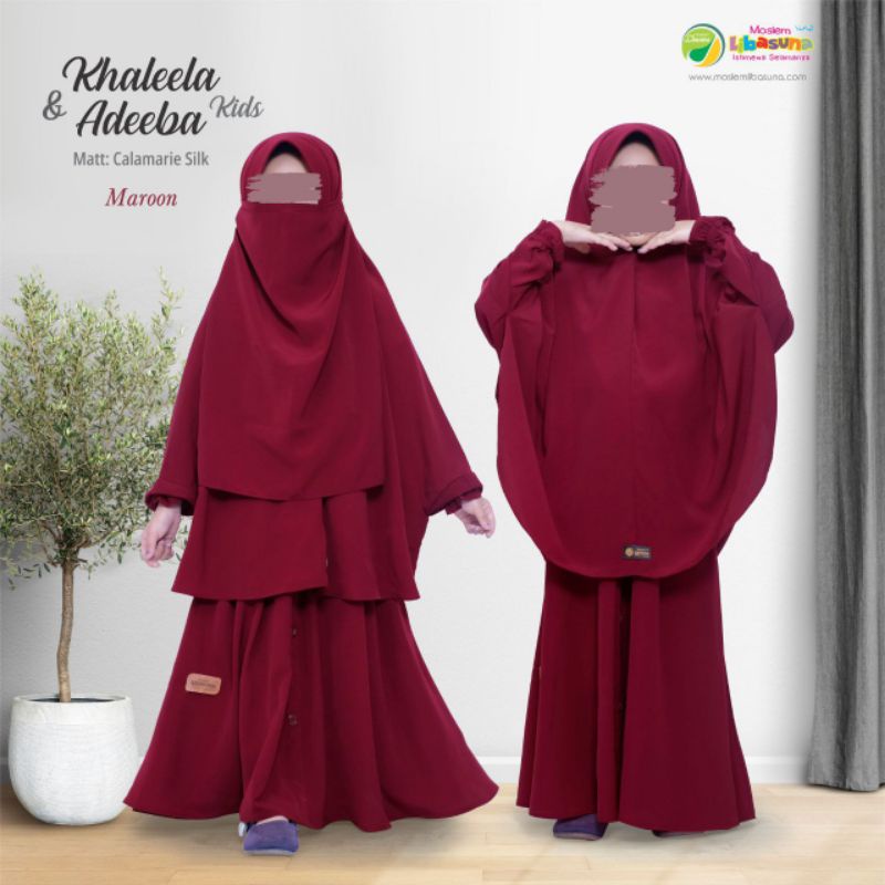 set Khimar Anak lengan dan rok Adeeba Khaleela, By. Libasuna