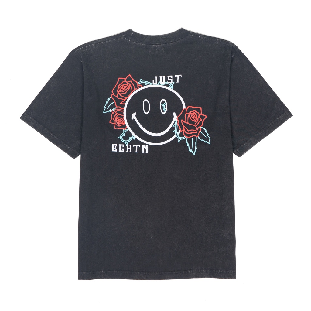 Eghtn Tshirt Roses Washed Black