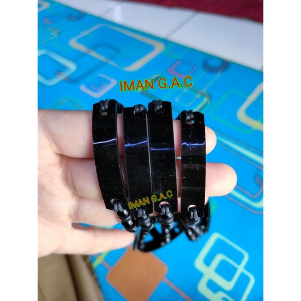 grosir 12pcs gelang plat akrilik manik hitam/gelang untuk ukir nama