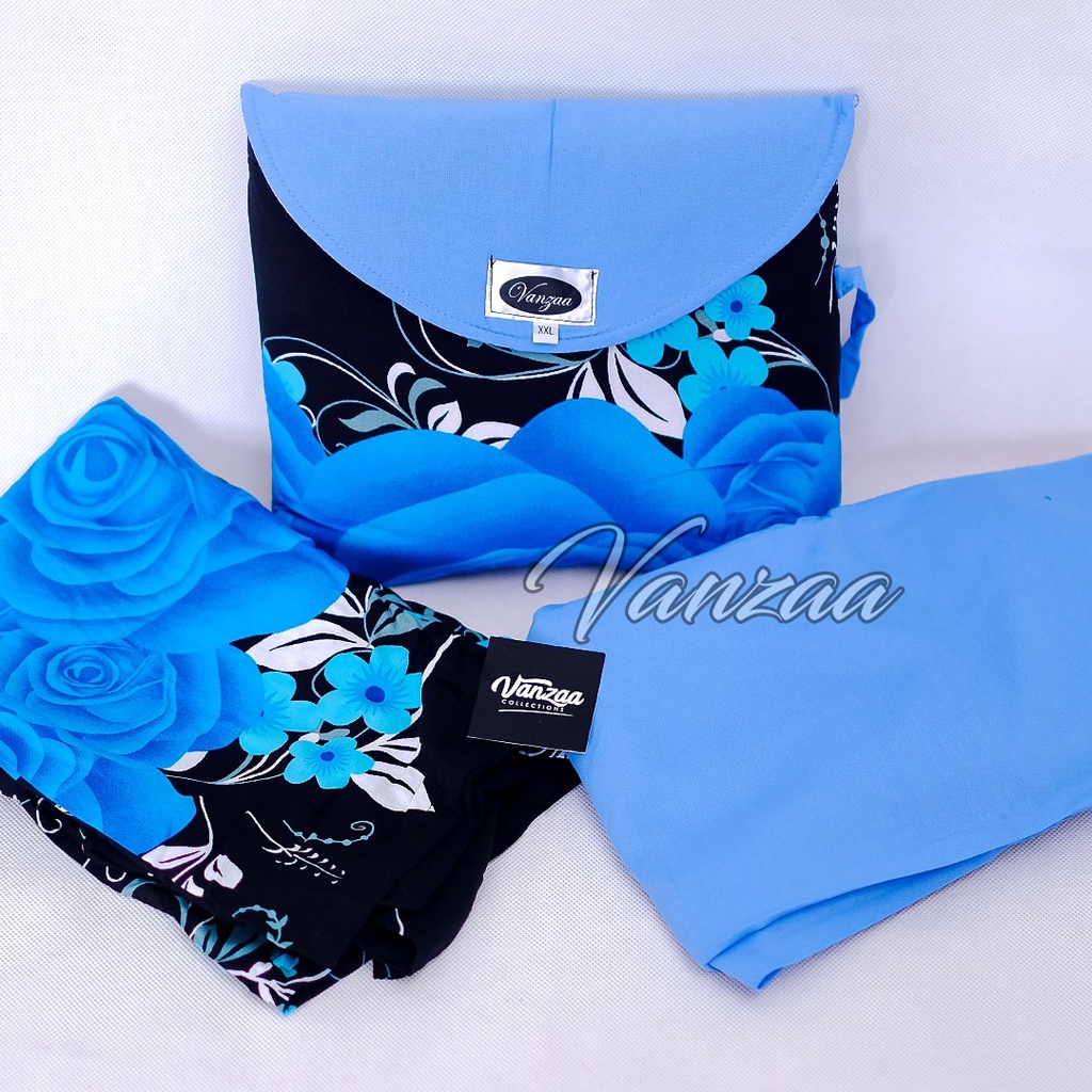 Mukena Bali Dewasa Motif Bunga Mawar Adem Jumbo Vanzaa Collection 2022