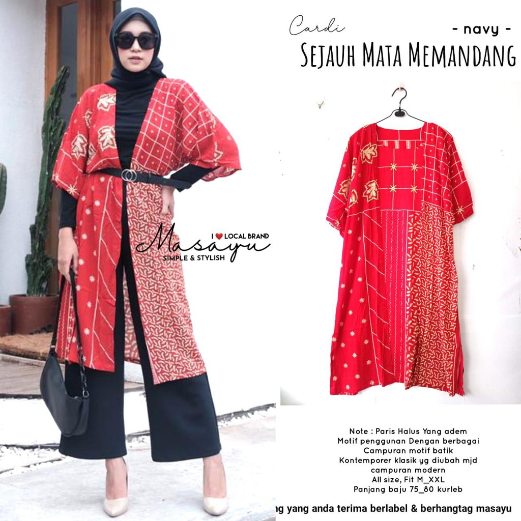Cardi Batik Paris Katun by Butik Batik Solo bahan paris kode CARDI BATIK PARIS
