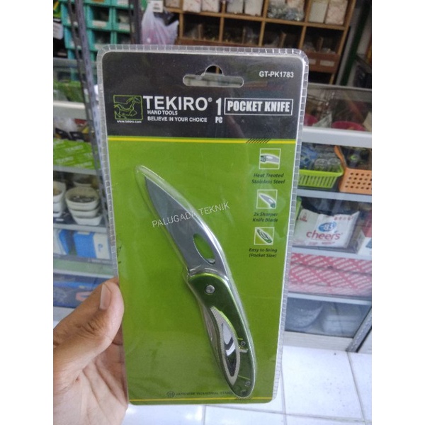 TEKIRO GT-PK1783 POCKET KNIFE PISAU LIPAT STANLESS 165MM