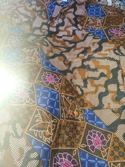 Asifa Batik Hrb026 Kenongo Kemeja Tosca Pendek Pekalongan Padi M L Xl Sogan Tulis Halus Kemeja Batik