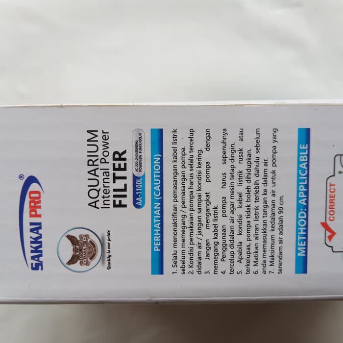 Internal filter Sakkai pro AA 1100L low watt aquarium aquascape