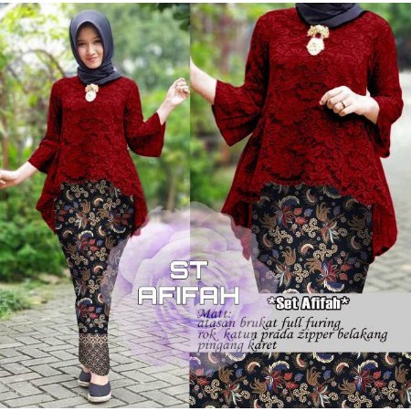  READY Baju Pesta Kebaya Vera merah  kuning hijau biru 