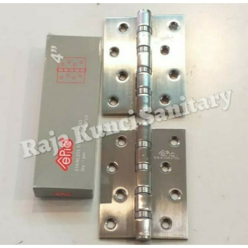 Engsel Pintu Epic 4&quot;X3&quot;x3mmx4BB Stainless Stell/Engsel Pintu Epic 4 Inch