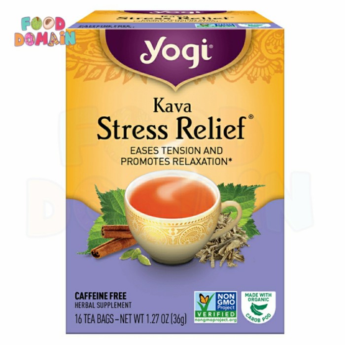 

Yogi Tea Kava Stress Relief Eases Tension Relaxation 16 Tea Bags 36gr