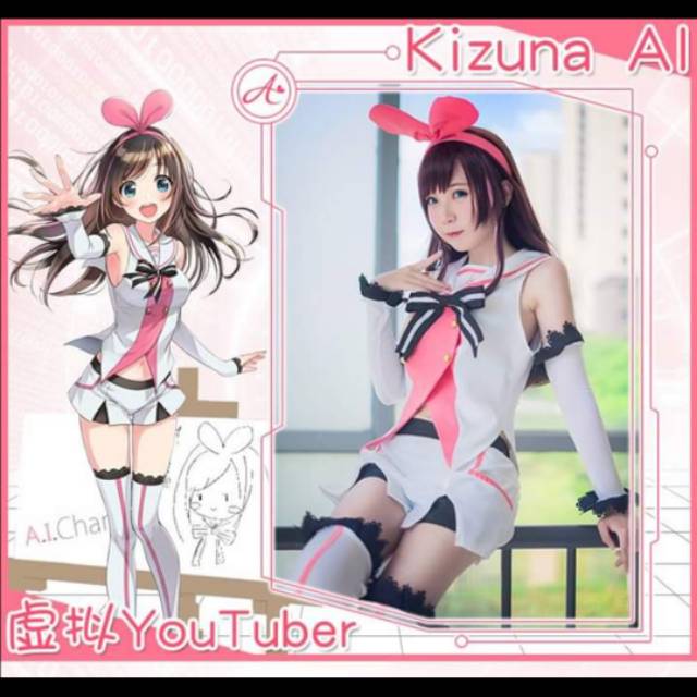 FULLSET COSPLAY KIZUNA AI DEFAULT BRAND MONENJOY