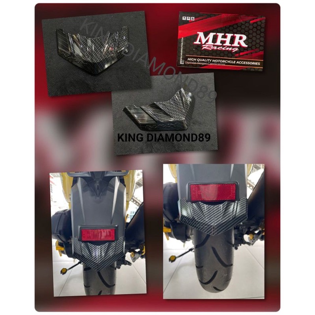 Cover moncong spakbor Belakang karbon MHR Nmax New cover tutup spakbor  MHR carbon