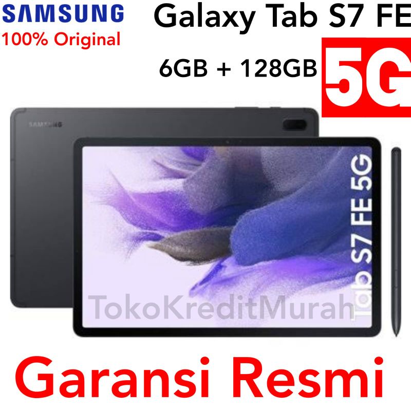 Samsung Galaxy Tab S7 5G FE 6/128 Garansi Resmi S7FE RAM 6GB 128GB Tablet