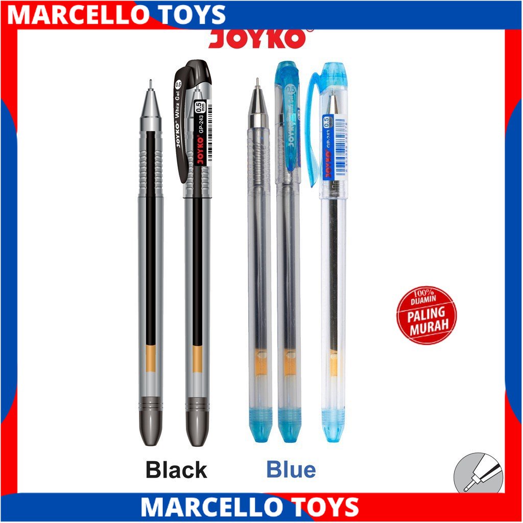 

Pulpen Gel Pen Joyko GP-243 Whiz Gel 0.5 mm (1 PCS) Marcello Toys