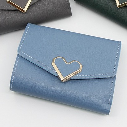 DSM DOMPET WANITA KECIL LOVE DWK-2007 / DOMPET WANITA KEKINIAN DOMPET WANITA MURAH IMPORT#BISA COD-BIRU MUDA 2007