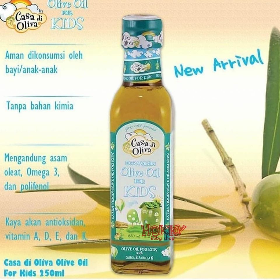 Casa di Oliva Extra Virgin Olive Oil For Kids With Omega 3 &amp; 6 - 250 ml