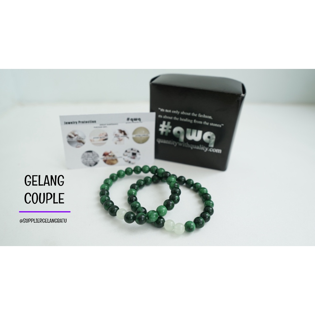 gelang batu FOSFOR GIOK BURMA pasangan distance bracelet couple akik