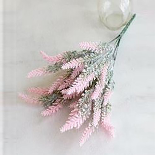 Rangkaian Bunga Plastik Minimalis Hiasan Pot Bunga ARTIFICIAL FLOWER TYPE MESH LAVENDER TANPA POT-LAVEN-Pink