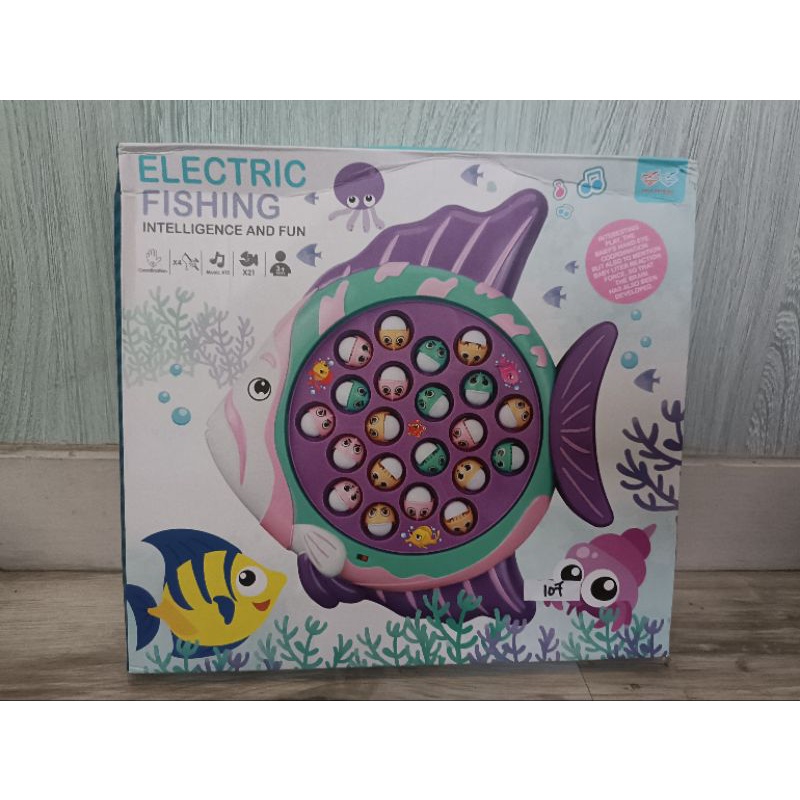 mainan anak pancing ikan electric fishing ukuran besar