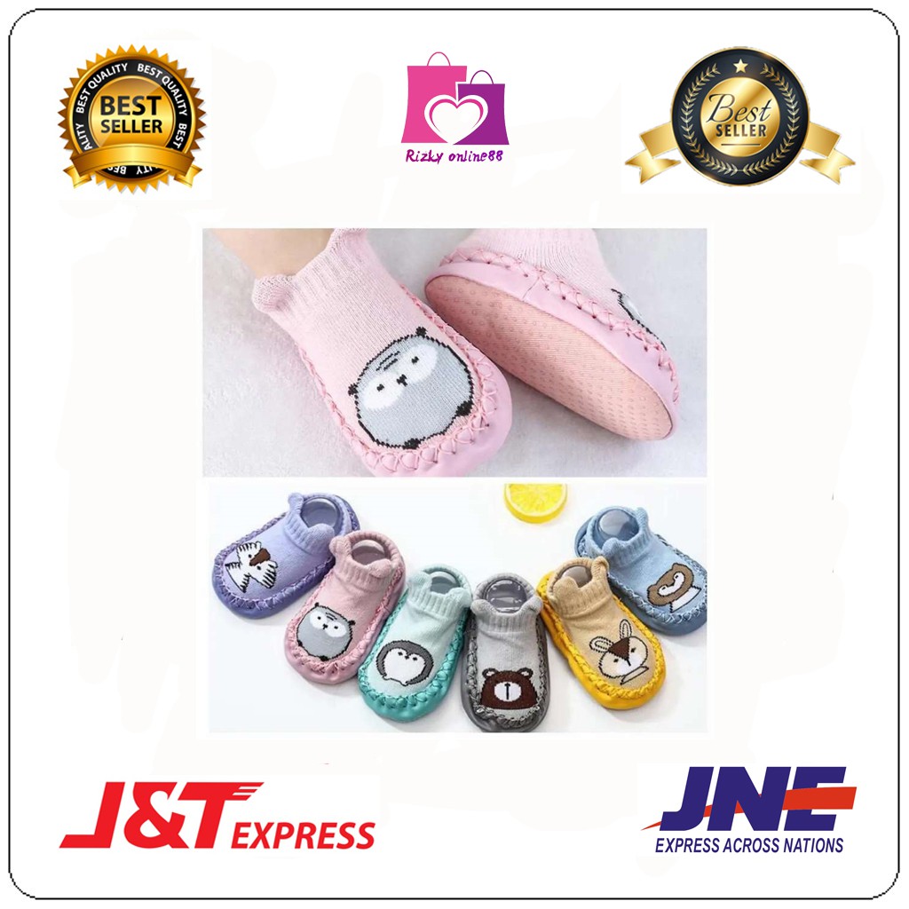 Rizkyonline88 sepatu anak bayi anti slip / baby socks shoes BB04