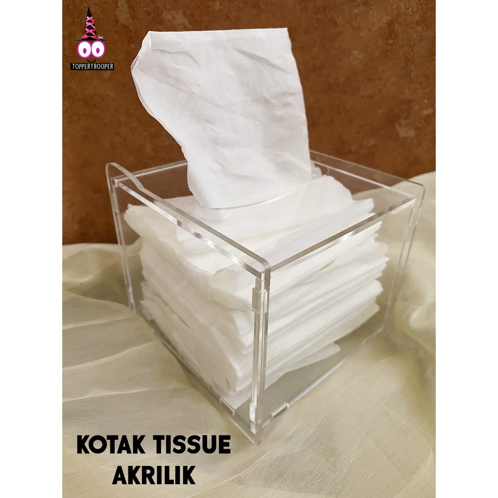 Kotak Tempat Tisu Akrilik Kecil | Acrylic Tissue Box | Tempat Tisu Akrilik