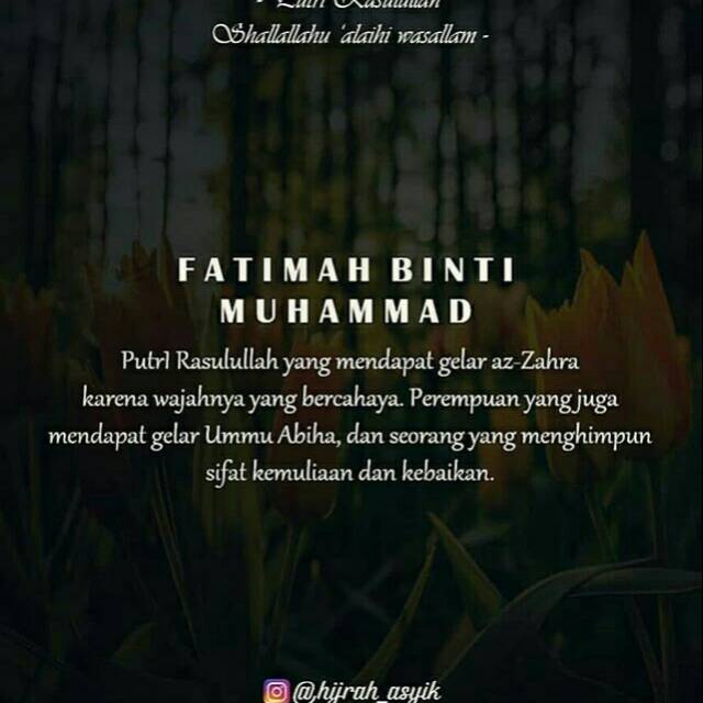 Sayyidah Fatimah Az Zahra Ra Puteri Tercinta Rasulullah Saw Shopee Indonesia