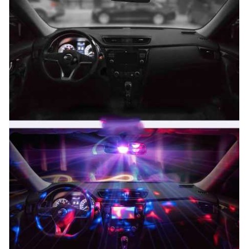 Lampu Disko Mobil SENSOR MUSIK / Car Disco Light RGB Kabin LED Disco