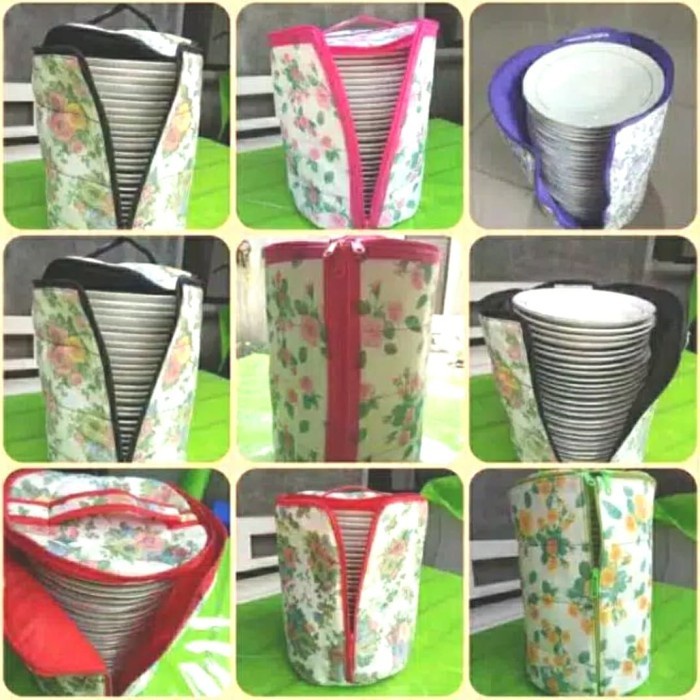 Sarung piring / tas piring/ cover piring / tas penyimpanan piring biasa / jumbo