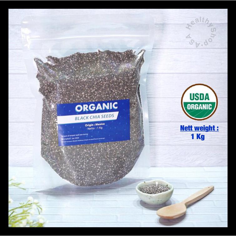 

1 Kg Organic Black Chia Seeds Mexico Termurah