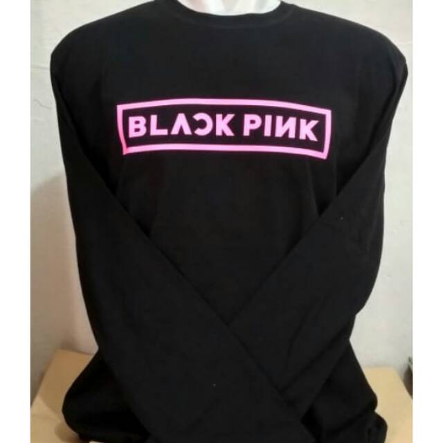 BLACKPINK KAOS BAJU LENGAN PANJANG BLACKPINK KOREA KPOP ATASAN WANITA PRIA HITAM DISTRO BLACK PINK