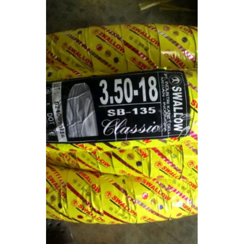 Ban Luar Motor Ukuran 350-18 Swallow Tipe SB-135 Classic