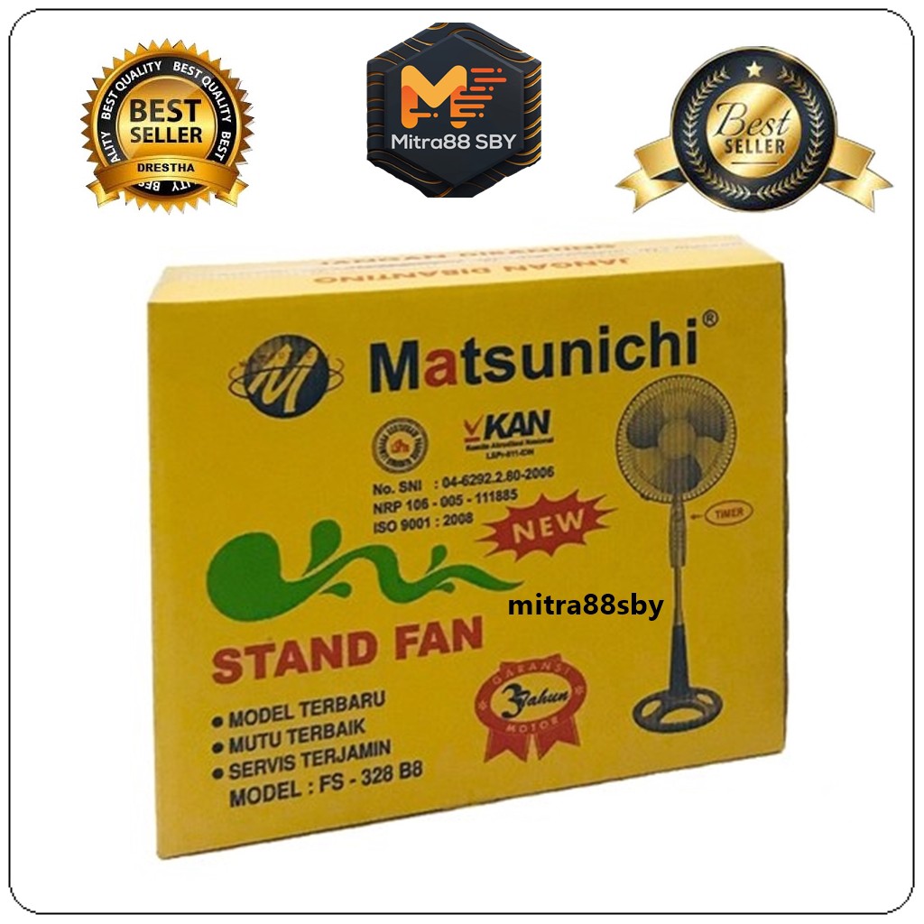 Mitra88sby Kipas Angin Berdiri MATSUNICHI Stand Fan Kaki Bulat FS328-B8 16 Inch 16