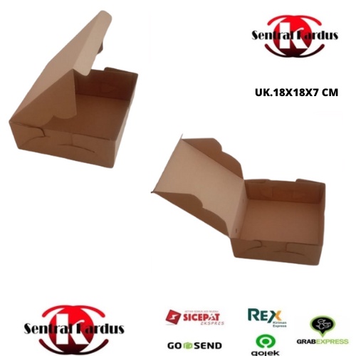 

( ISI 10 PCS )BOX HAMPERS UK.18X18X7CM/ dusbox dus packing/ kardus box Die Cut & Easy Usage / Box Pizza