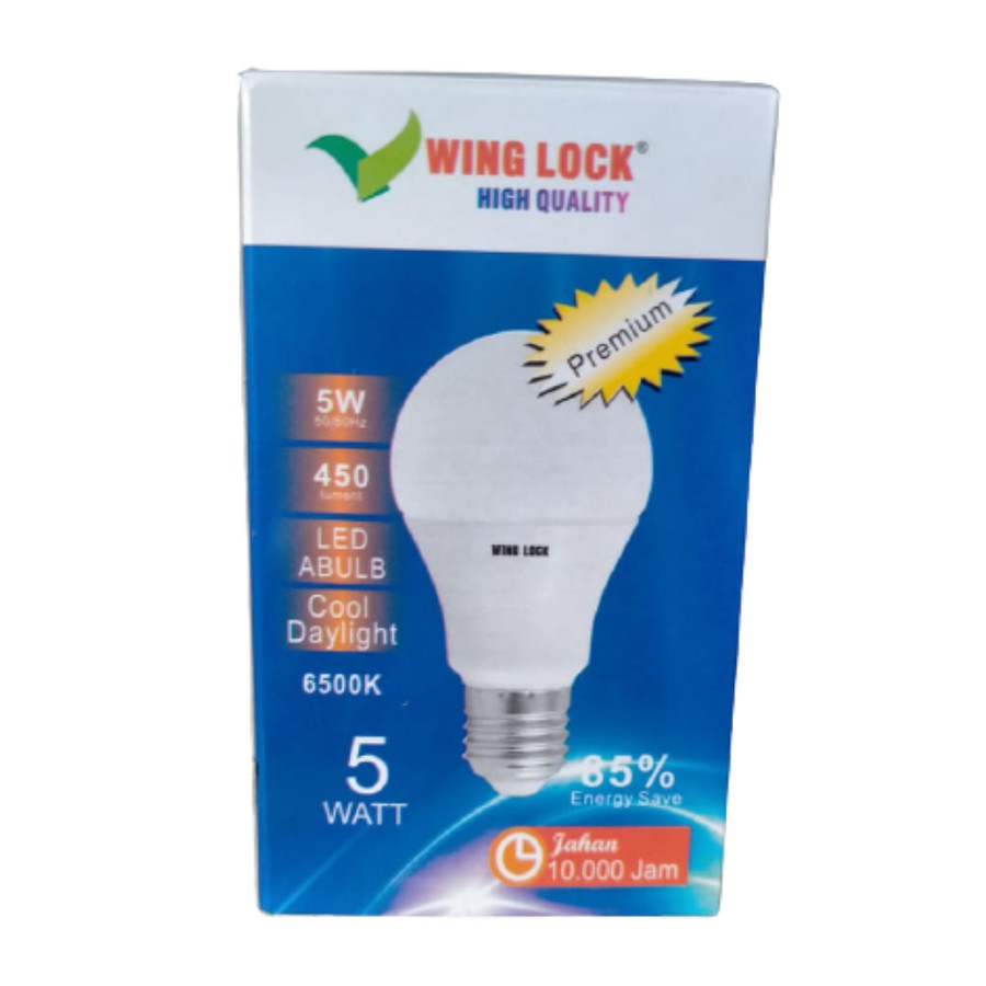 LAMPU LED WING LOCK 5 WATT PREMIUM BOHLAM LED GARANSI 1 TAHUN