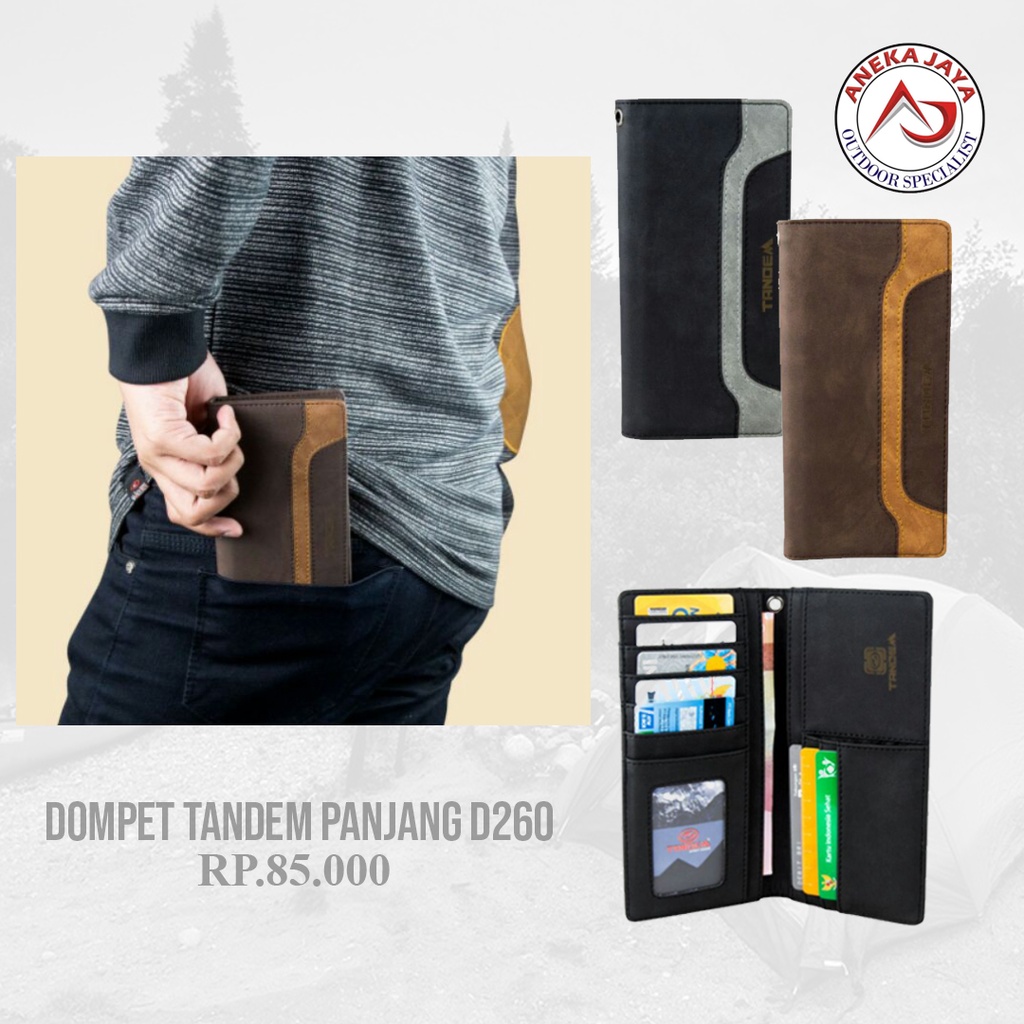 DOMPET PANJANG TANDEM D260  Semi Kulit Synthetic Leather Kartu Lipat