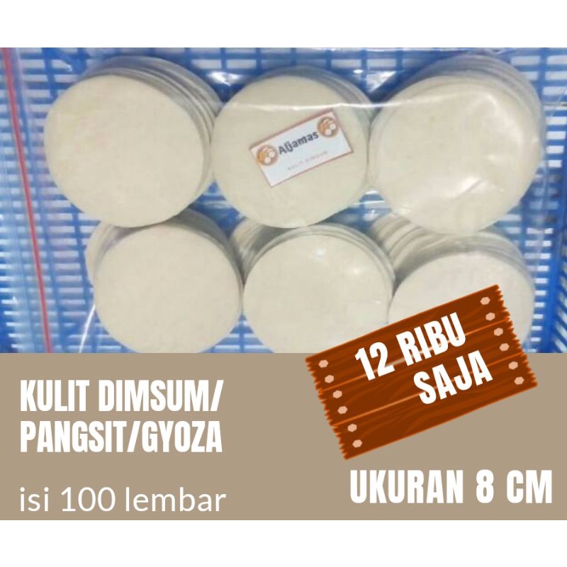 

Kulit dimsum/pangsit/gyoza isi 100 lembar ukuran 8 cm