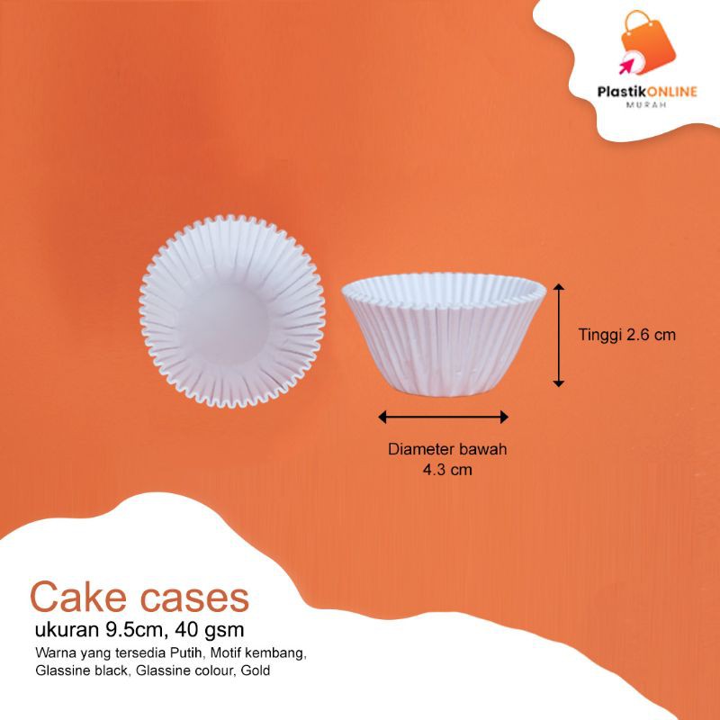 

Cake cases Lotus 9.5 cm white | Cup cake | Baking