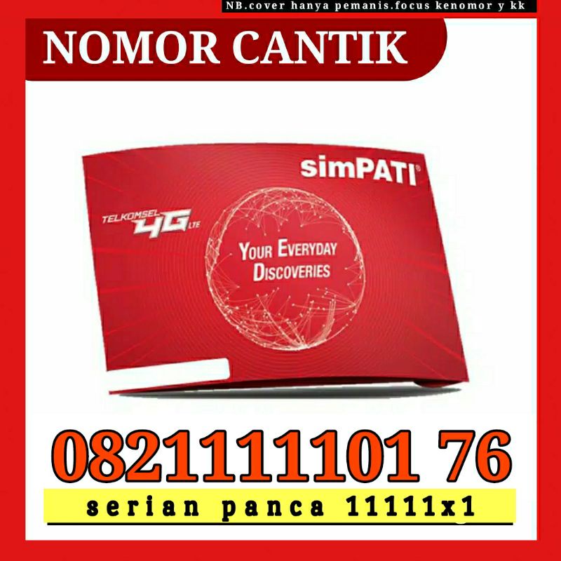 nomor cantik simpati 11111 rapih