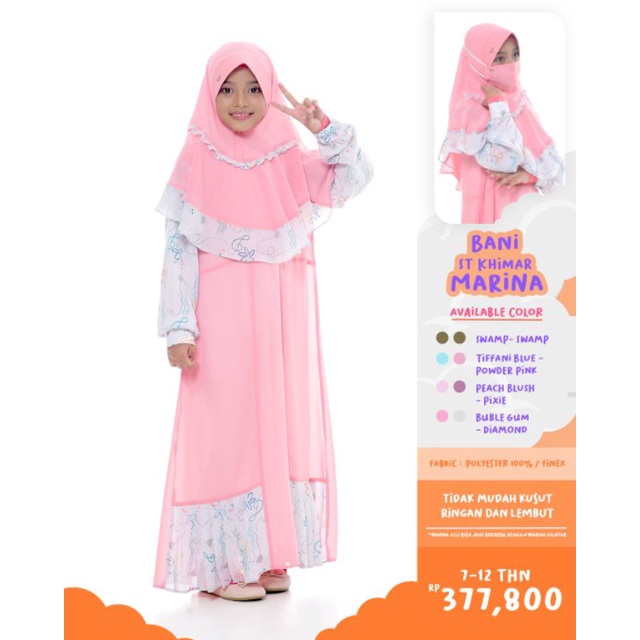 St Marina Bani batuta/gamis anak/Rabbani/Bani batuta/gamis anak lucu