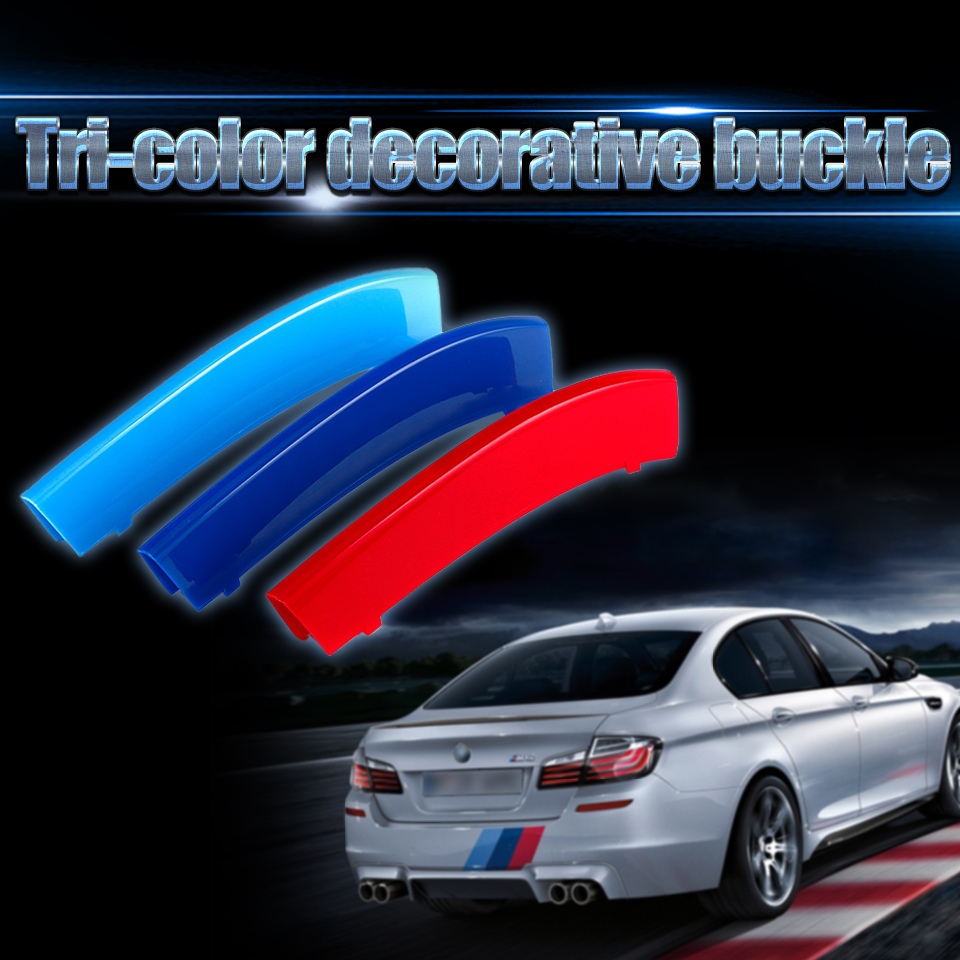 Klip Grill Gill 3 Warna untuk BMW 5 Series E39 E60 F10 F07 G30 F18 5 Series GT GT5 Car Racing Grille Strip Trim Clip M Power Accessories