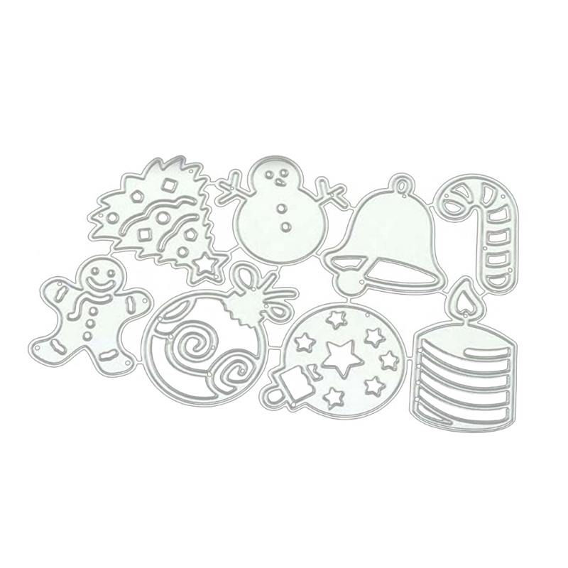 Cetakan Stensil Cutting Dies Motif Natal Bahan Metal Untuk Scrapbook / Craft DIY / Embossing