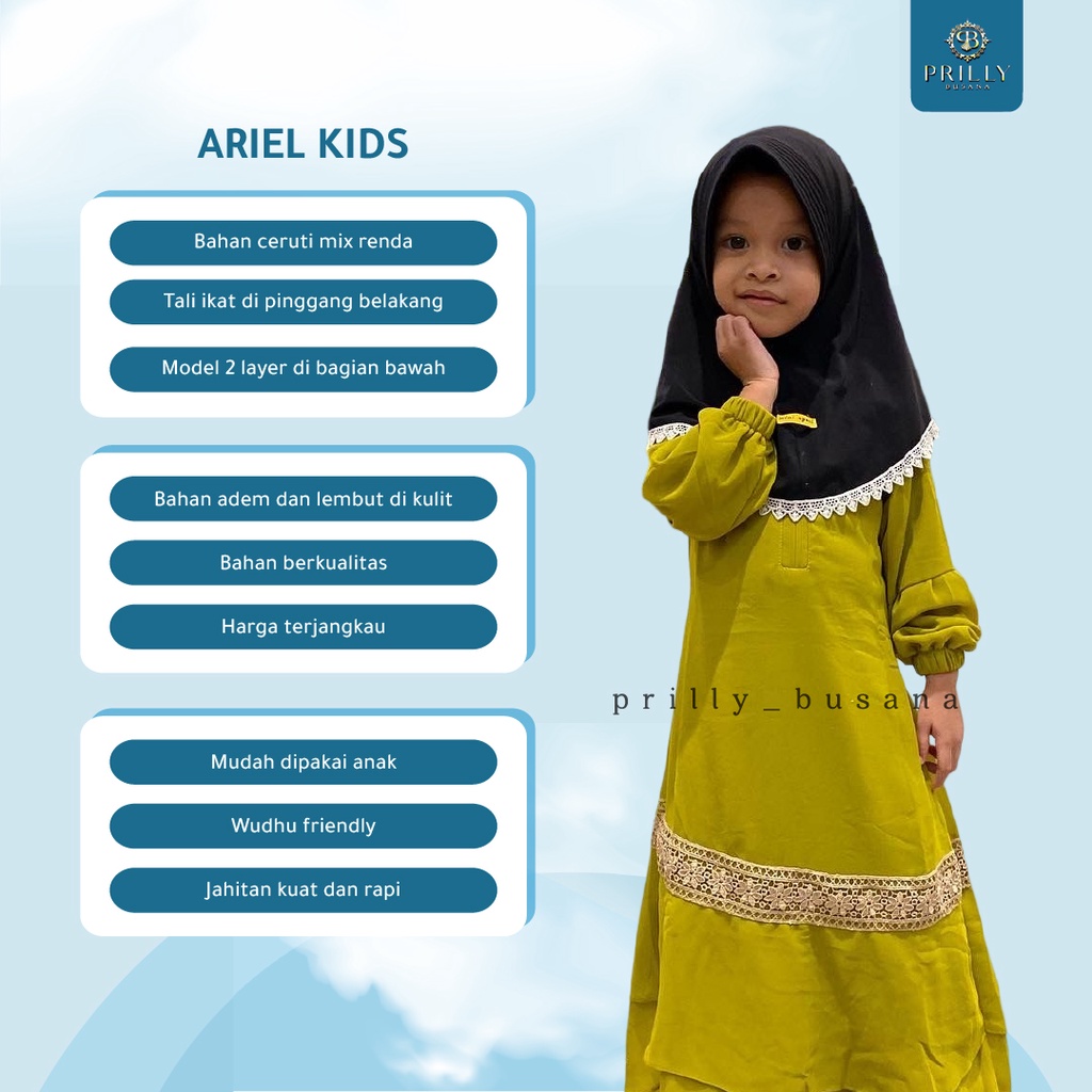 PB Prilly Busana - ARIEL GAMIS MALAYSIA RENDA MERMAID DRESS ANAK - GAMIS RENDA ANAK