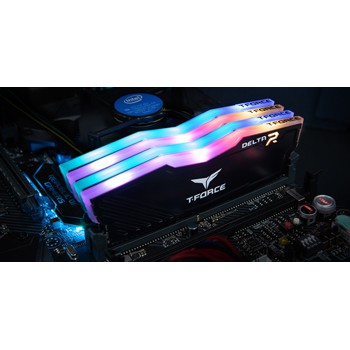 TEAM T-Force Delta RGB (2X16) PC-3200 32GB DDR4 kit 3200MHz - Hitam