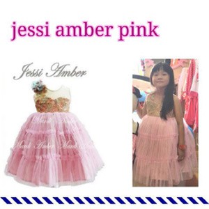 Dress anak jessi amber pink