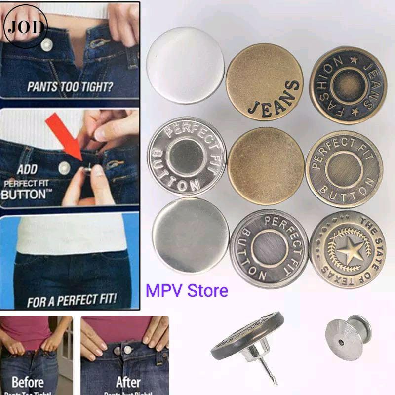 Kancing Celana Ajaib Kancing Serba Guna Perfect Fit Button Kancing Magnet